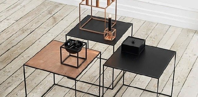 Twin-tables-and-the-Kubus-Collection-in-copper-from-Danish-brand-Lassen